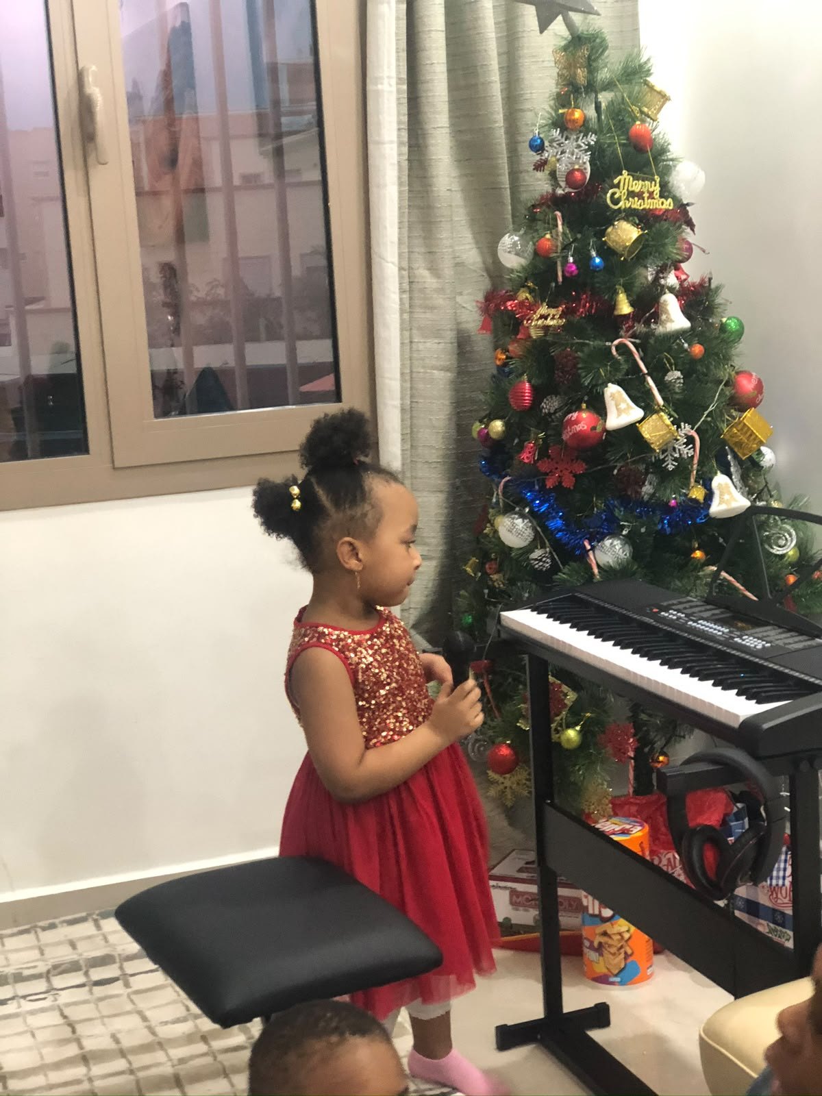 Bella So Fancy at her keyboard